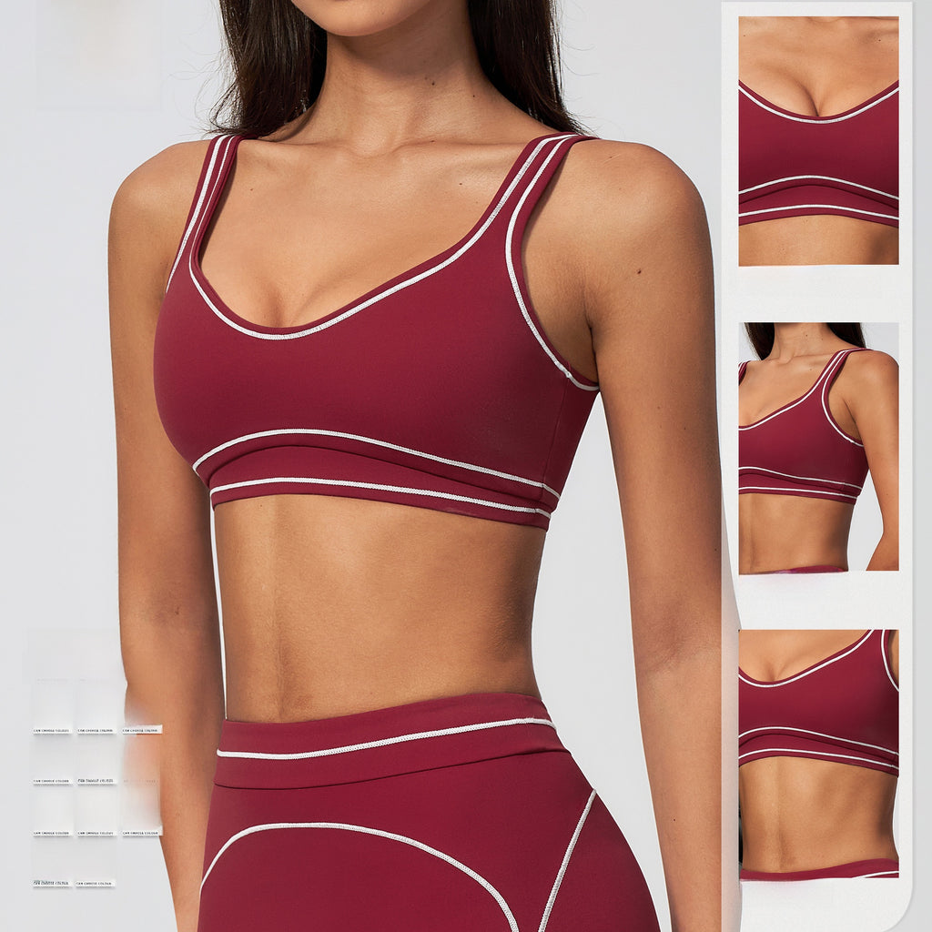 Color Block Yoga Sports Bra