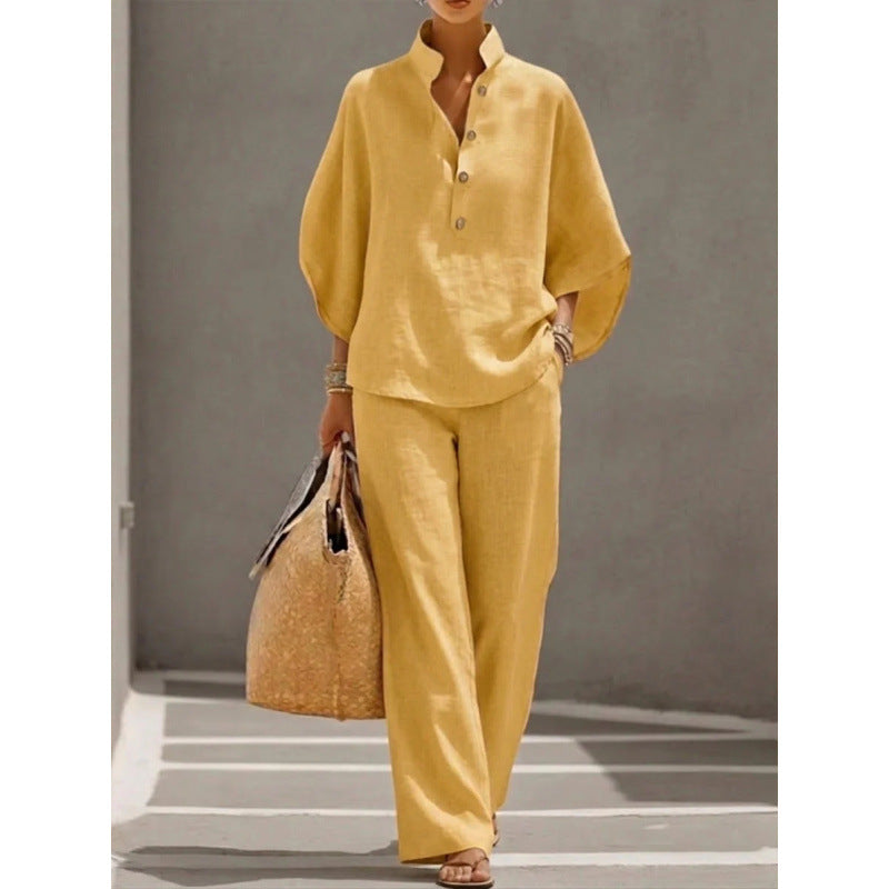 Women's Casual Blouse and Pants Set