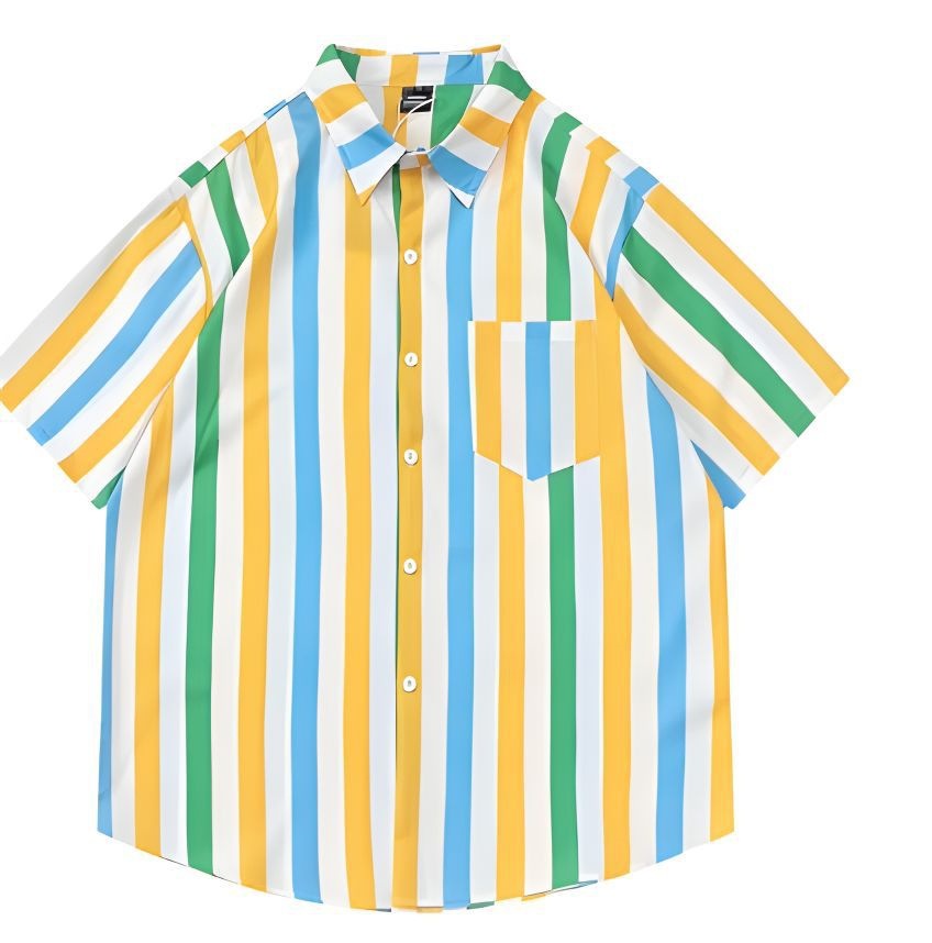 Summer Casual Shirt for Men, Chinese Trendy Cross-border Apparel