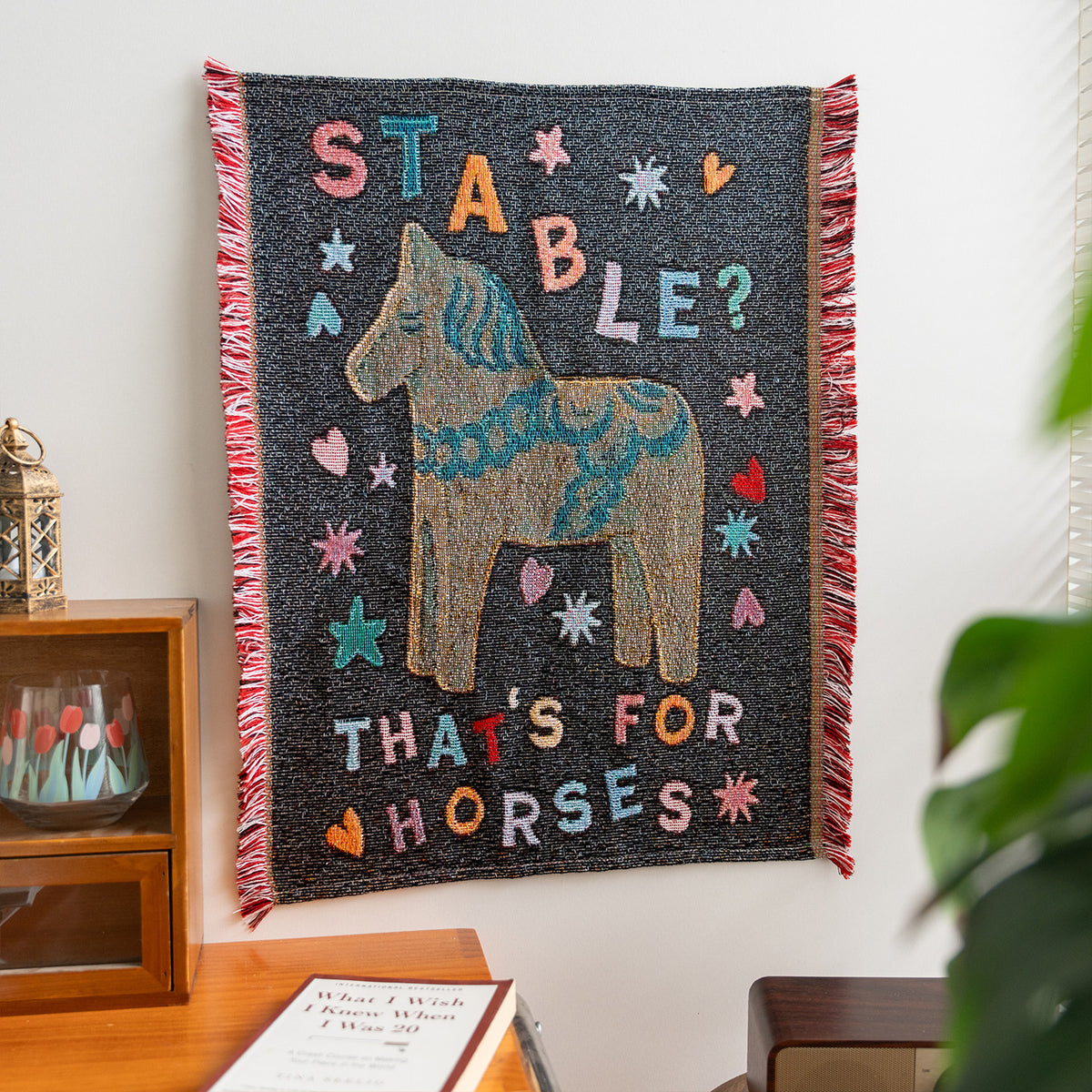 Cartoon Wall Hanging Tapestry with Tassel