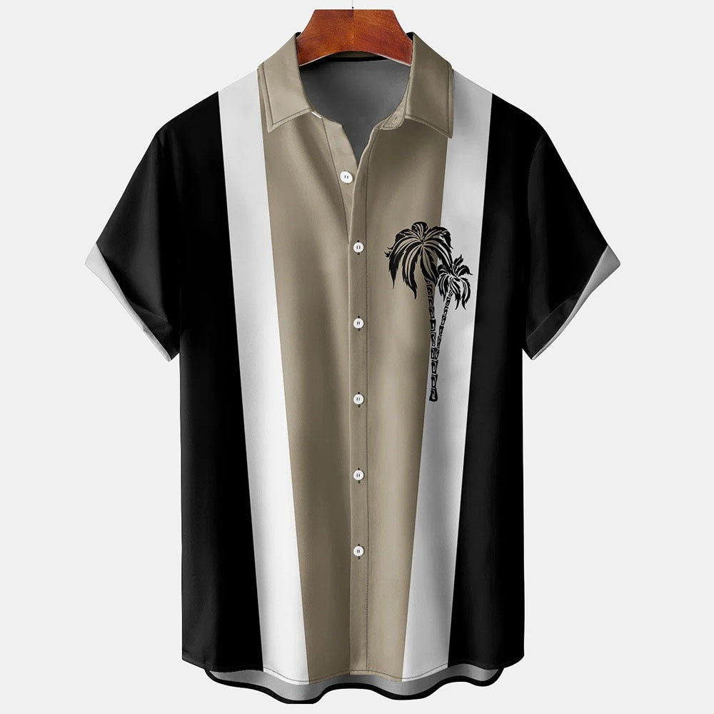 Summer Casual Shirt for Men, Chinese Trendy Cross-border Apparel