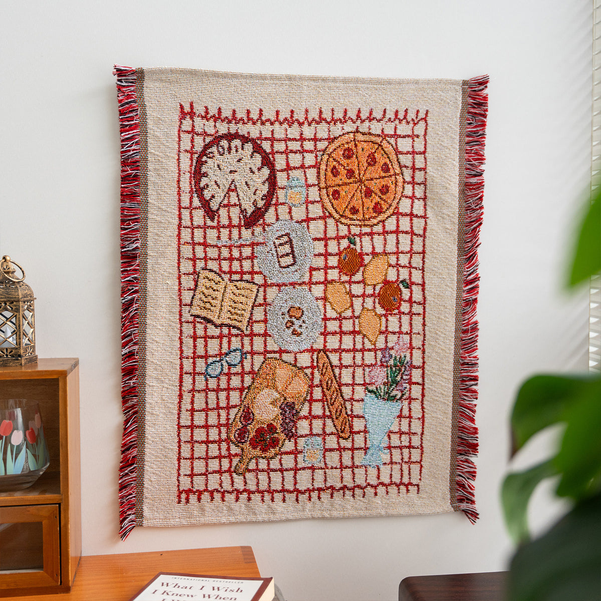 Cartoon Wall Hanging Tapestry with Tassel