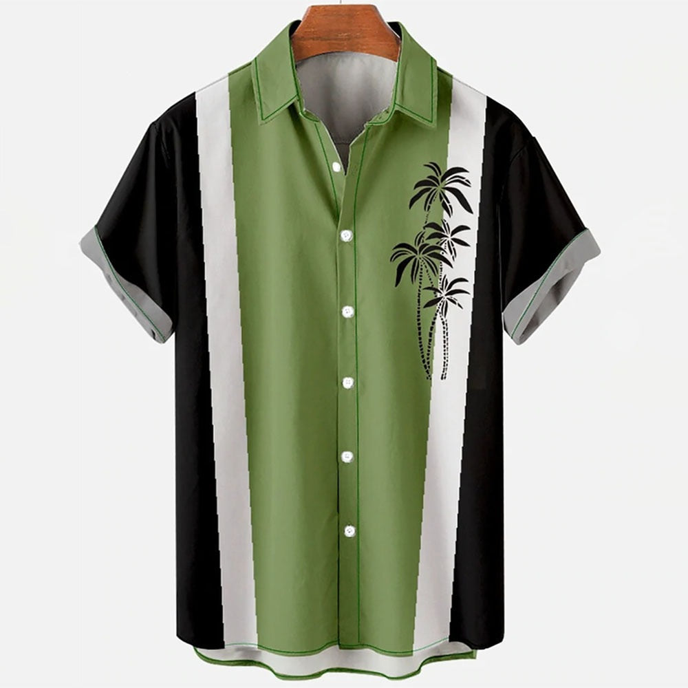 Summer Casual Shirt for Men, Chinese Trendy Cross-border Apparel
