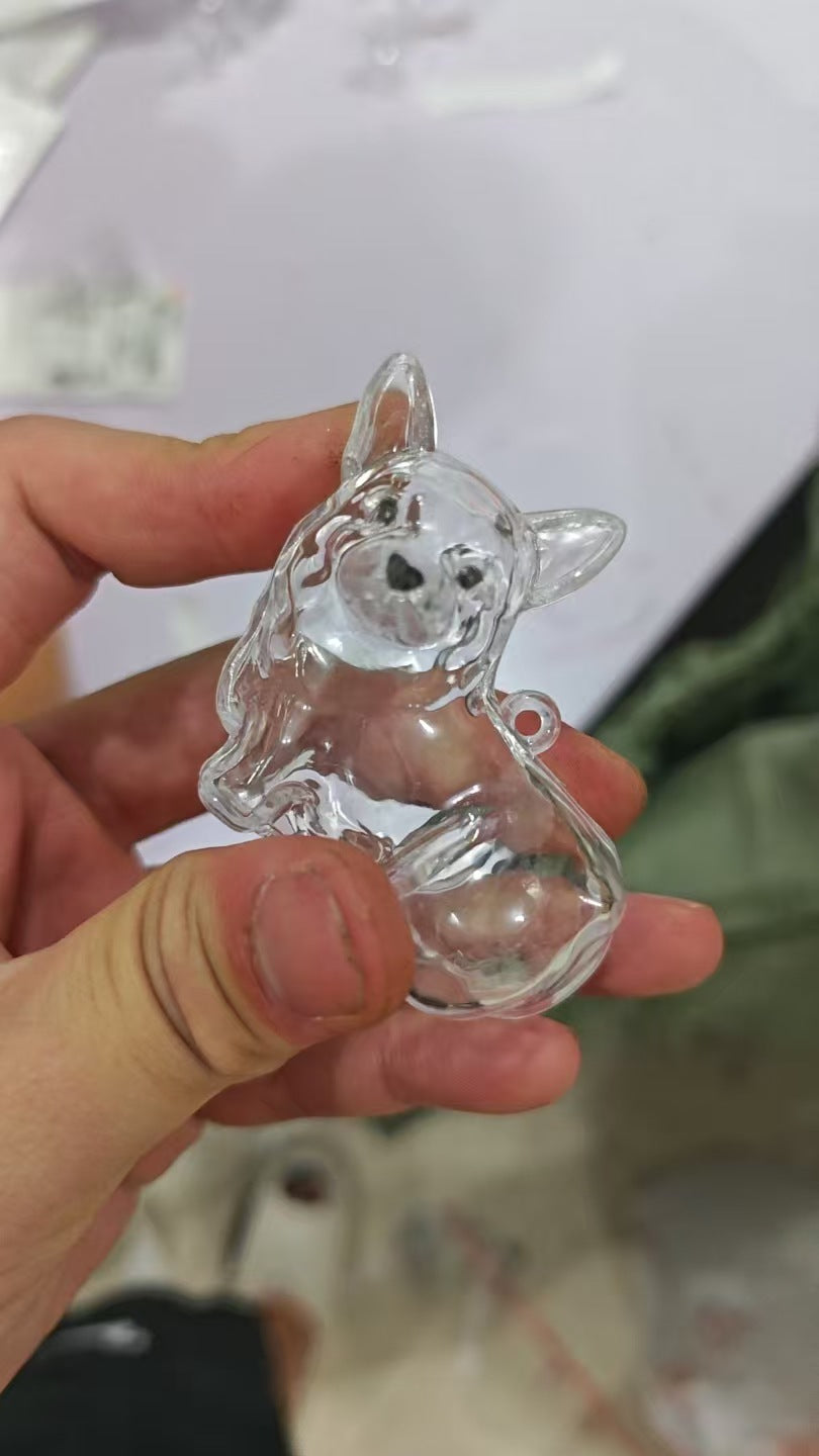 Transparent Pet Hair Memorial Pendant