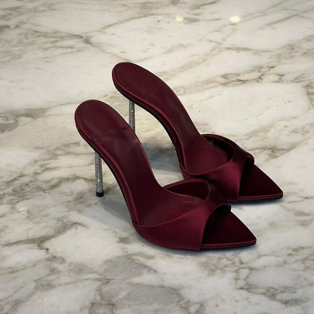 Rhinestone Stiletto Sandals