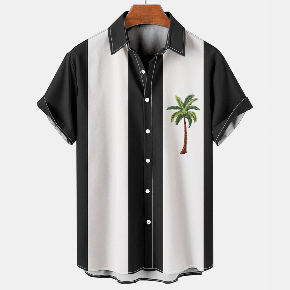 Summer Casual Shirt for Men, Chinese Trendy Cross-border Apparel