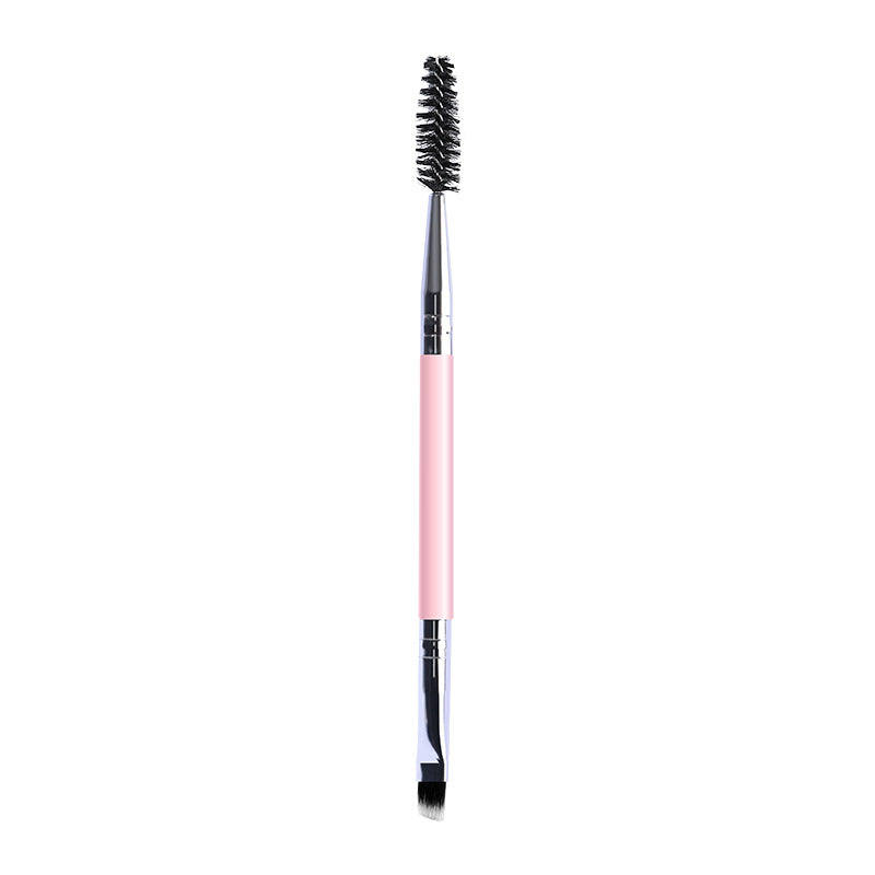 Double-Ended Eyebrow Brush and Eyelash Curler Beauty Tool