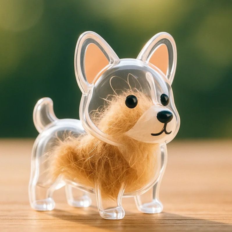 Transparent Pet Hair Memorial Pendant