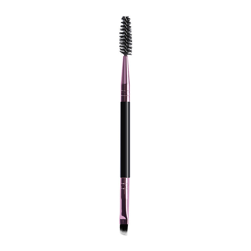 Double-Ended Eyebrow Brush and Eyelash Curler Beauty Tool