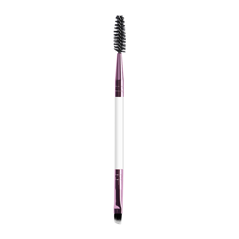 Double-Ended Eyebrow Brush and Eyelash Curler Beauty Tool