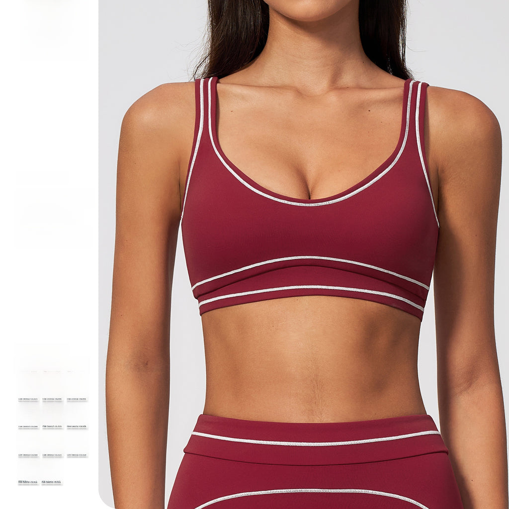 Color Block Yoga Sports Bra