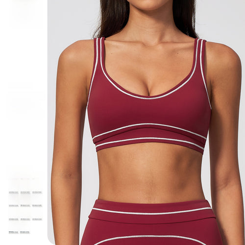 Color Block Yoga Sports Bra