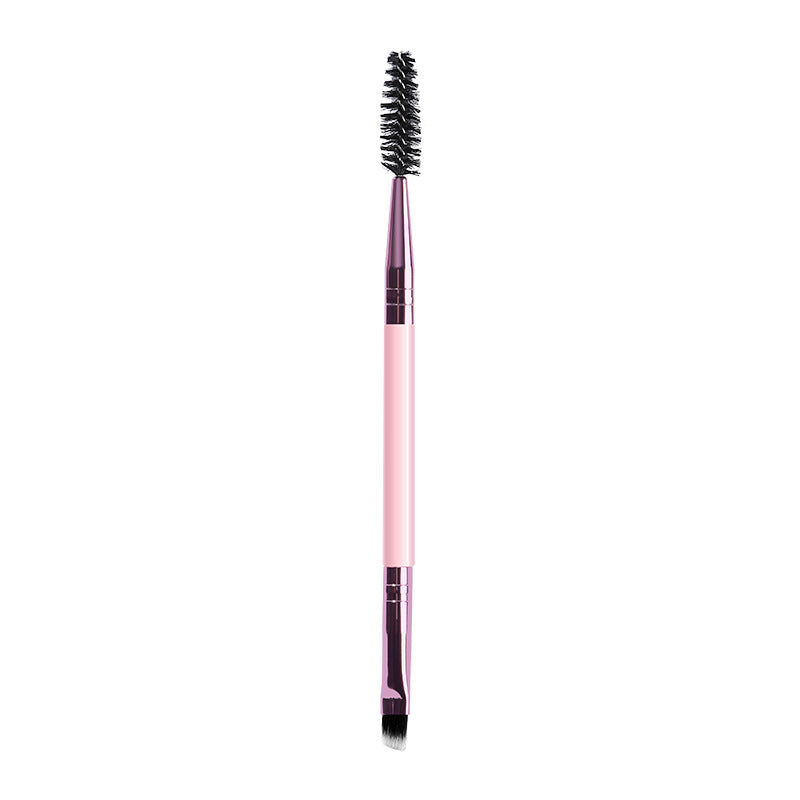 Double-Ended Eyebrow Brush and Eyelash Curler Beauty Tool