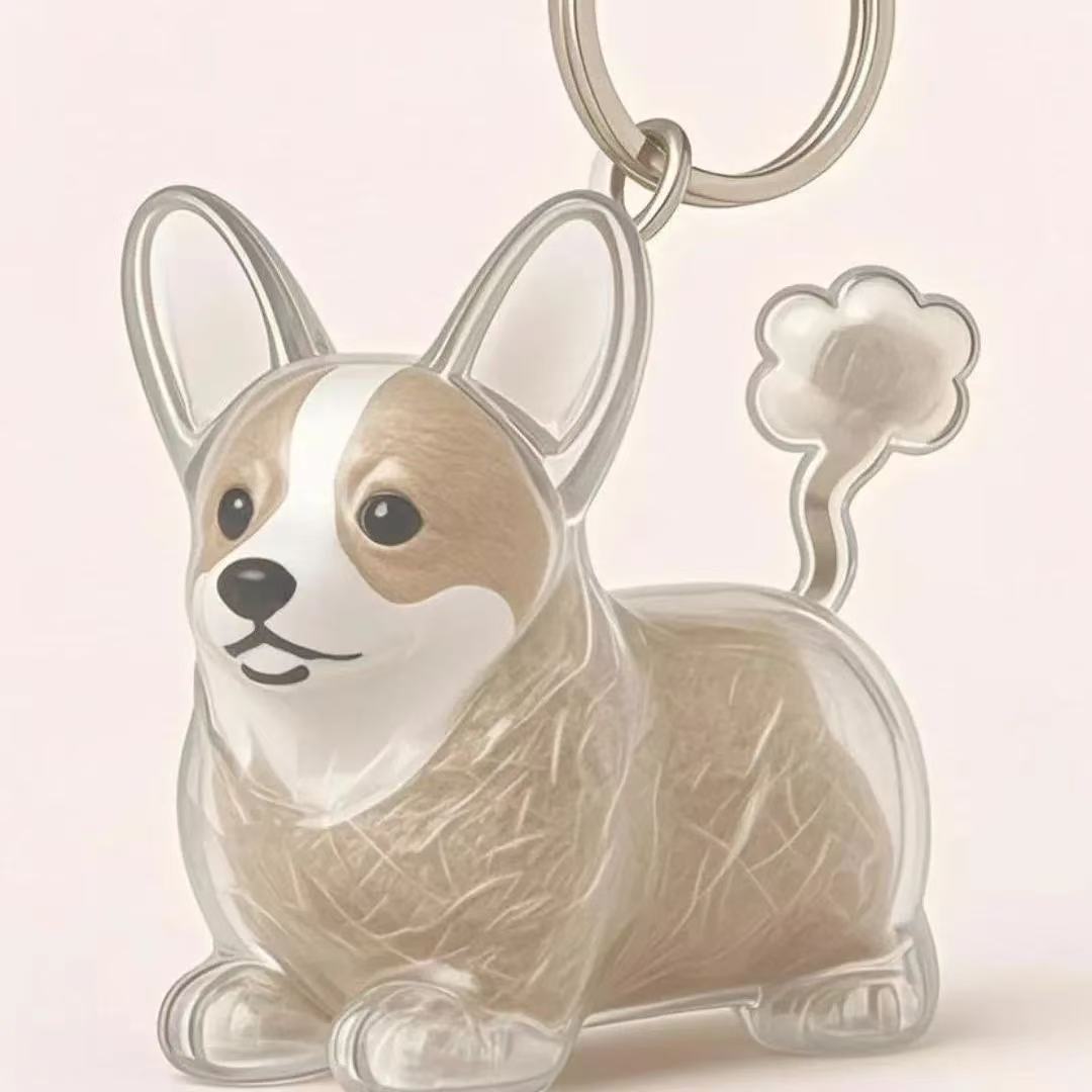 Transparent Pet Hair Memorial Pendant