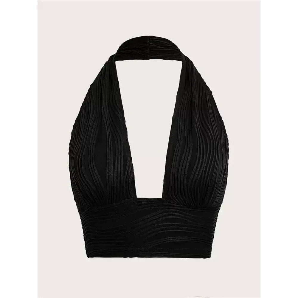 Womens Deep V Halter Neck Camisole