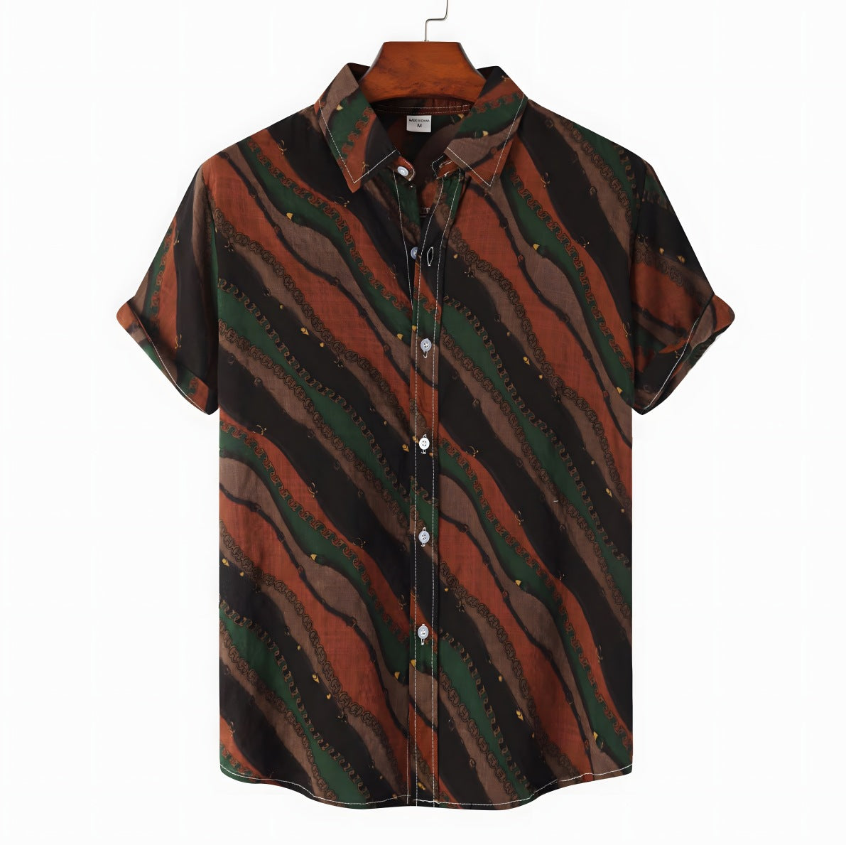 Summer Casual Shirt for Men, Chinese Trendy Cross-border Apparel
