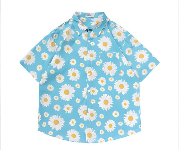 Summer Casual Shirt for Men, Chinese Trendy Cross-border Apparel