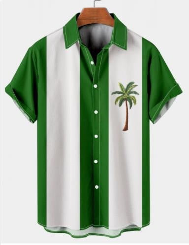 Summer Casual Shirt for Men, Chinese Trendy Cross-border Apparel