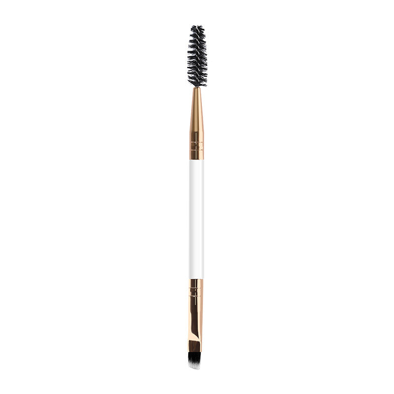 Double-Ended Eyebrow Brush and Eyelash Curler Beauty Tool