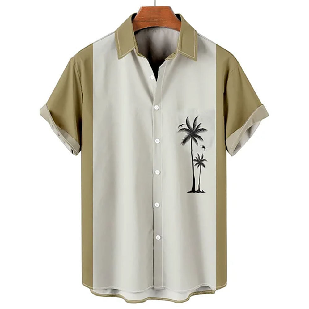Summer Casual Shirt for Men, Chinese Trendy Cross-border Apparel