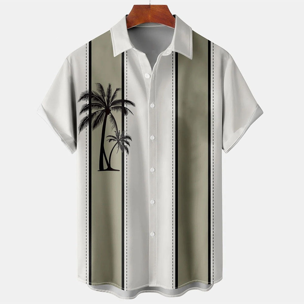 Summer Casual Shirt for Men, Chinese Trendy Cross-border Apparel