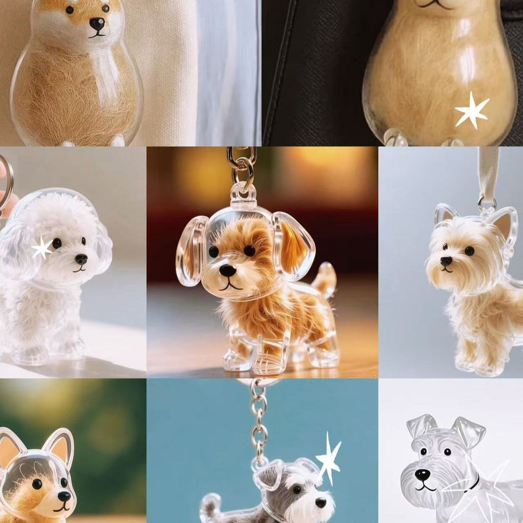 Transparent Pet Hair Memorial Pendant