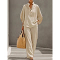 Women's Casual Blouse and Pants Set