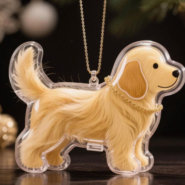 Transparent Pet Hair Memorial Pendant