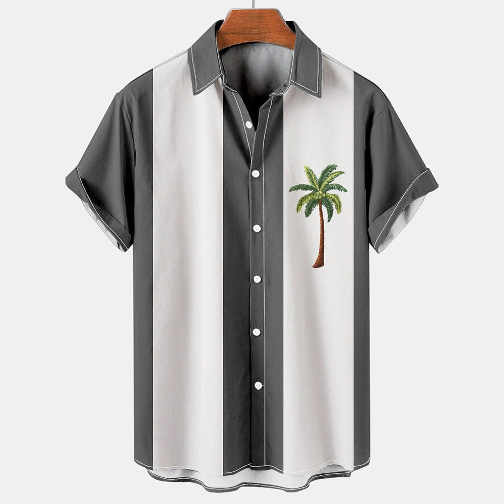 Summer Casual Shirt for Men, Chinese Trendy Cross-border Apparel