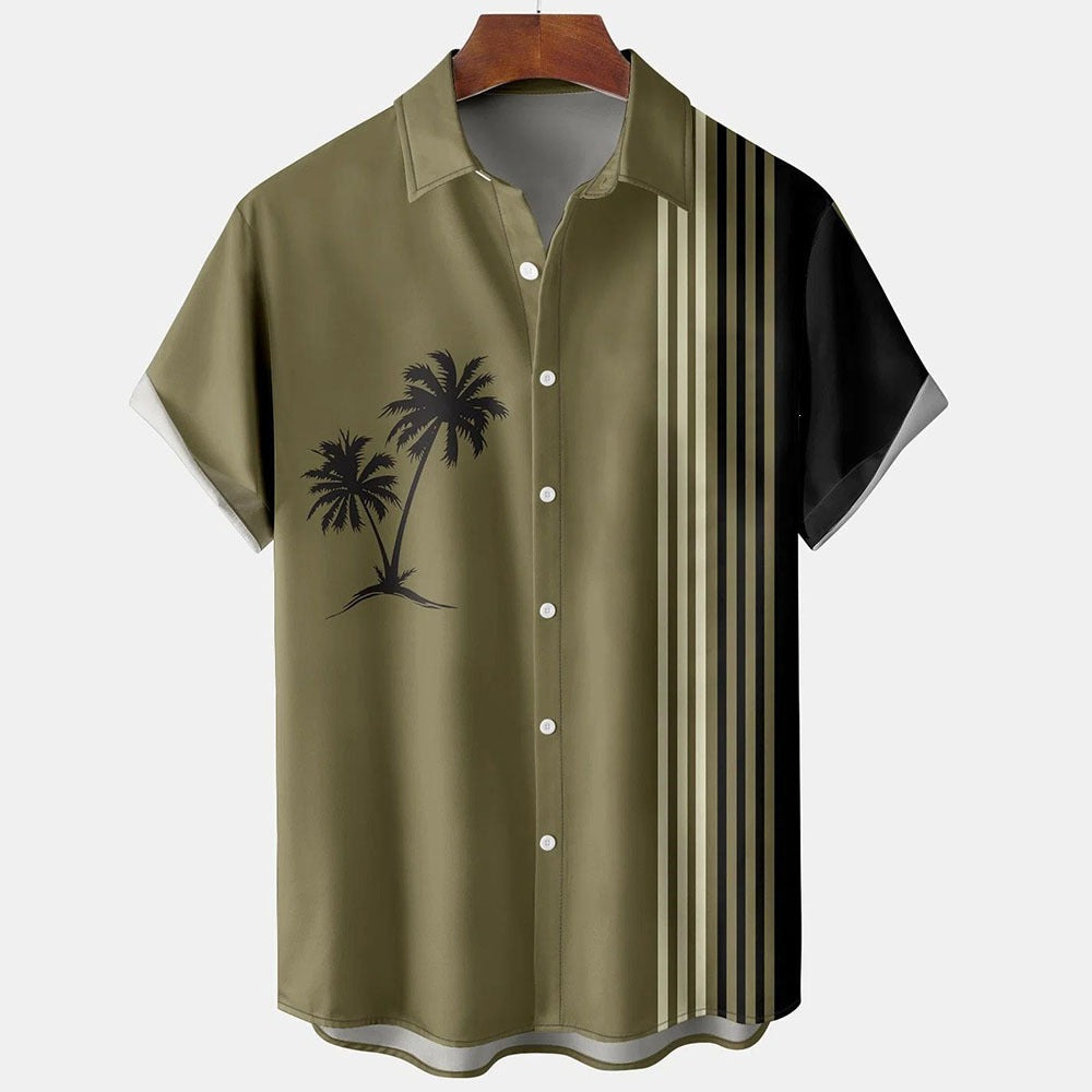 Summer Casual Shirt for Men, Chinese Trendy Cross-border Apparel