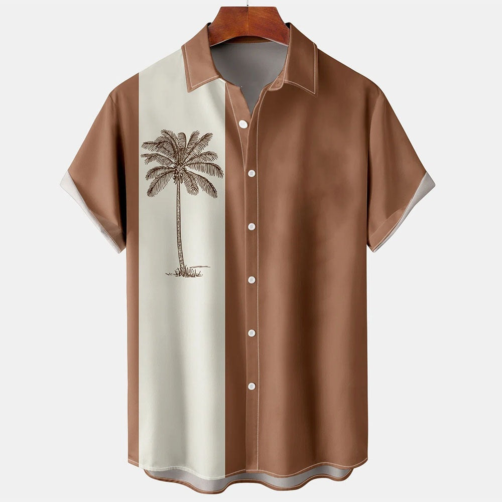 Summer Casual Shirt for Men, Chinese Trendy Cross-border Apparel