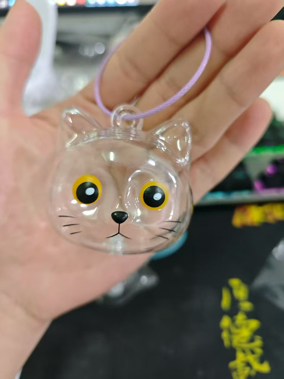 Transparent Pet Hair Memorial Pendant