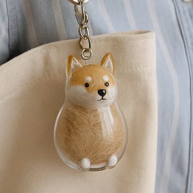Transparent Pet Hair Memorial Pendant